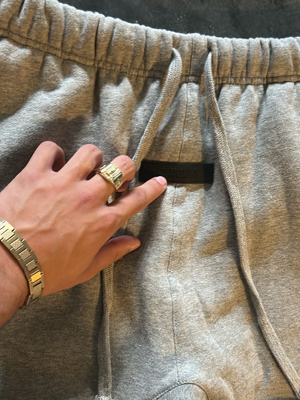 Essentials Heather Dark Oat Sweatpants - Picture 3 of 7